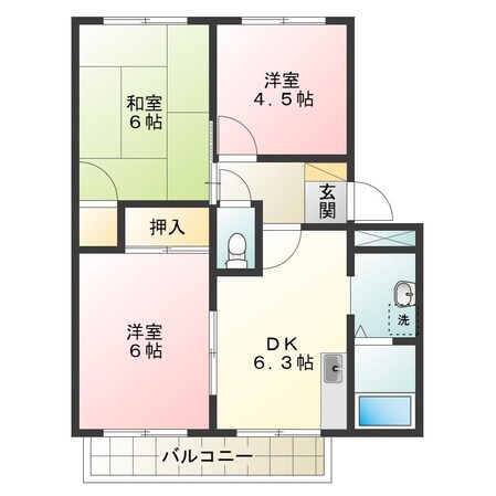 二軒屋駅 徒歩44分 1階の物件間取画像